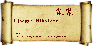 Ujhegyi Nikolett névjegykártya