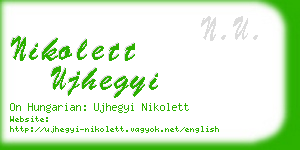 nikolett ujhegyi business card